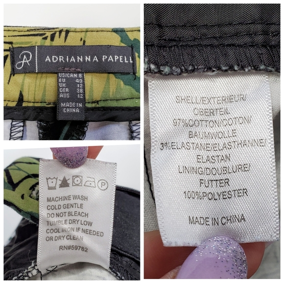 Adrianna Papell | Tropical Cropped Slim Pants 8 - Picture 8 of 8